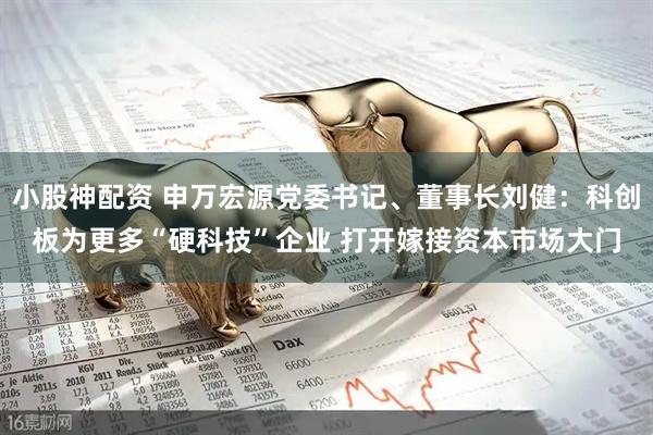 小股神配资 申万宏源党委书记、董事长刘健：科创板为更多“硬科技”企业 打开嫁接资本市场大门